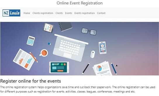 .NET System: Online Event Registration