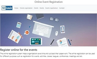 .NET system: Online Event Registration
